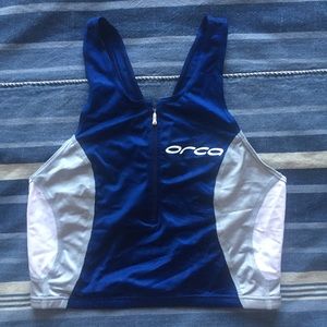 Men’s Orca Triathlon Zip Front Crop Tank Top